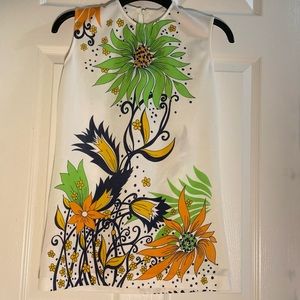 Vintage Funky Sleeveless Print Top